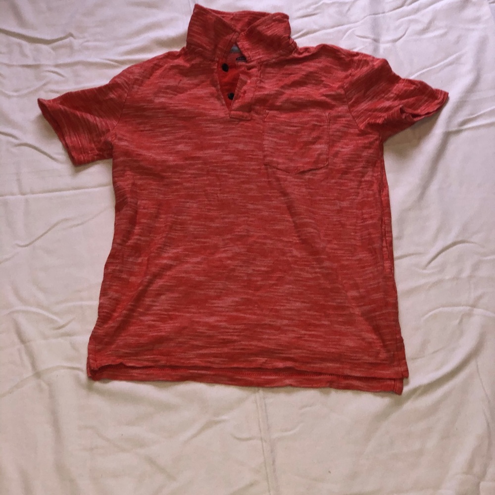 Orange shirt with collar